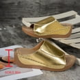 thumbnail image 7 of Ladies Fashion Walking Sandal Leather Toe Thick Sole Casual Sandals And Slippers Slingback Open Toe Wedges High Heels Beach Sandals Slippers, 7 of 7