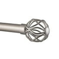 thumbnail image 3 of Exclusive Home Ogee 1" Curtain Rod and Coordinating Finial Set, Adjustable 36"-72", Matte Silver, 3 of 6