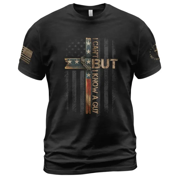Olvira02 I Can’t But I Know A Guy American Flag T-Shirt, Father's Day Gift