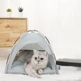 thumbnail image 4 of Indoor Pet Tent for Dogs & Cats - Breathable Foldable Teepee with Removable Cushion, Portable Cat/Dog House for Small Pets (14"L×14"W×12"H), 4 of 4