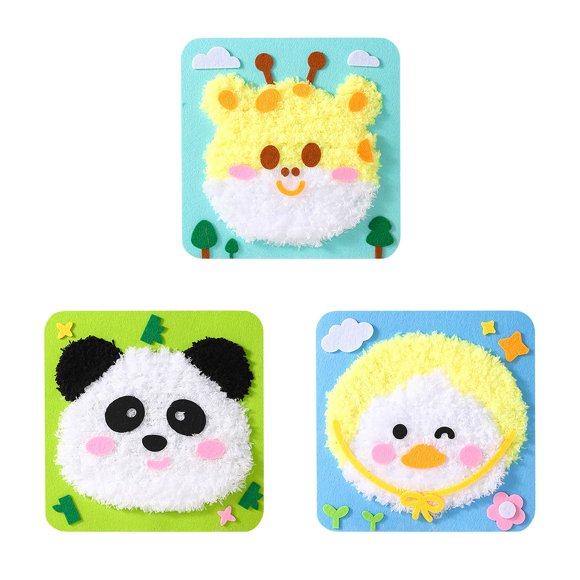 Eoozwa 3 Packs DIY Embroidery Kit for Adults Beginners with Yarn Needle and Fabric Complete Craft Supplies for Home Decor Stress Relief Creative Art Project