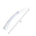 thumbnail image 3 of Silver Rhinestone Studded Hair Barette Bobby Pin Clip | 4 Count | Multi, 3 of 5