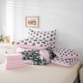thumbnail image 6 of Manfei Rustic Christmas Candle 7pcs Queen Bedding,Winter Holiday Bedding Comforter Set Queen,Pink Reversible, 6 of 7