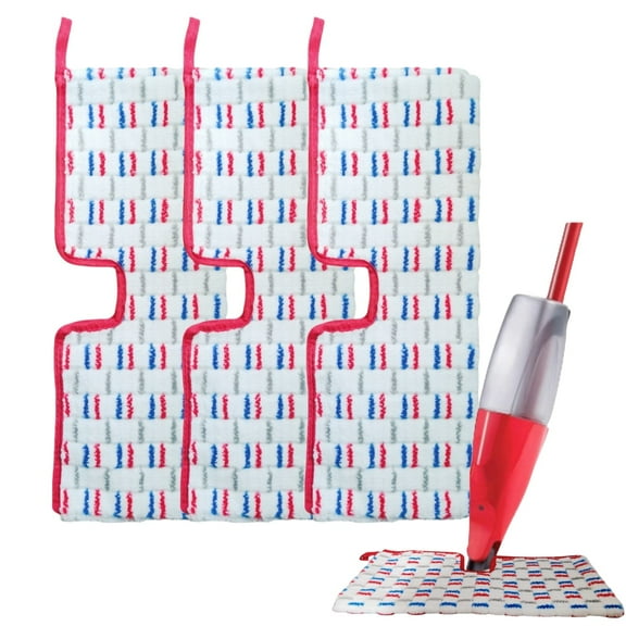 Microfiber Mop Pads Compatible with O Cedar Promist MAX Spray Mop, Reusable Mop Refills Pads Mop Heads Replacement Thicken Microfiber Pads Wet Dry Pads Dual-Sides Use for Floor Cleaning(3 Pack)