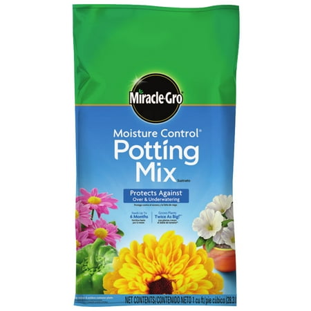 Fiber Grow Growing Mix - Miracle-Gro Moisture Control Potting Mix, 1 cu ft