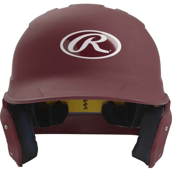 Rawlings Mach 1-Tone Helmet - Senior - Matte | Matte Maroon | SENIOR