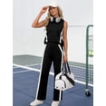 thumbnail image 3 of Conjunto de dos piezas XIEERDUO, top sin mangas y pantalón ancho negro talla S, 3 of 5