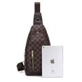thumbnail image 3 of GZZHZNZB Checkered Mens Sling Bags Chest Shoulder Backpack Weekender Travel Bags, 3 of 6