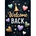 thumbnail image 4 of Golden Hearts Welcome Back Decorative Banner Party Decoration Event Banner for Celebration Return Home Gathering, 4 of 7