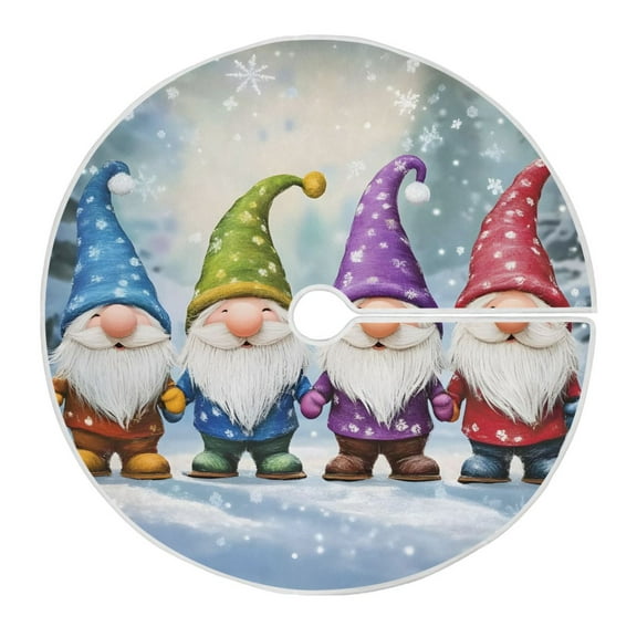 Ryvnso Christmas Tree Skirt Cute Gnomes Christmas Xmas Tree Skirts Ornament Home Decorations 35.4"