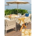 thumbnail image 4 of Outdoor Tablecloth with Umbrella Hole & Zipper, Yellow Orange Coastal Coral Rectangle Tablecloth 52x70 Inch, Summer Nautical Sea Beach Ocean Patio Table Cover Waterproof Table Cloth for Picnic/Party, 4 of 7