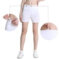 thumbnail image 3 of FEDTOSING Women Athletic Shorts Elastic Running Shorts Quick Dry Gym White Workout Shorts Liner 4",up to Size 2XL, 3 of 5