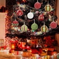 thumbnail image 4 of 16Pcs Christmas Tree Balls Ornament DIY Accessories 8cm Colored Printed Plastic Ball for Holiday Scene Layout Christmas Balls, 4 of 5