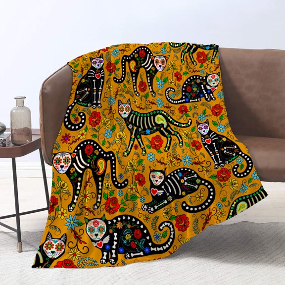 Unique Print Blanket Throw Comfortable Warm Velet Plush Fluffy Throw Blanket Perfect Gift for Couch Sofa or Bed 50"(Width) x 80"(Length)