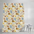 thumbnail image 4 of Cartoon Animals Shower Curtain Set, Waterproof Shower Curtains for Bathroom, Cute Dog Tigers Elephants Lions Cat Washable Fabric Cloth Bath Curtain for Bathtub Decoration with Hooks 60x72 Inches, 4 of 9