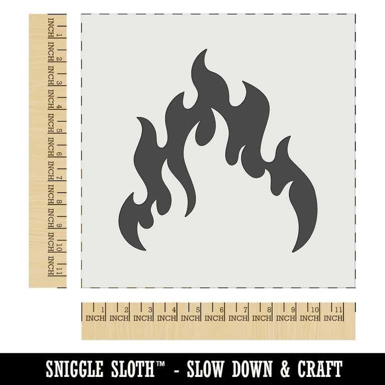 Fire Flame Burning DIY Cookie Wall Craft Stencil - 11.5 Inch - Walmart.com
