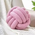 thumbnail image 1 of wonima44 Knot Pillow Ball, Soft Home Decorative Pillows, Round Throw Pillow, Handmade Knotted Plush Pillow, Round Boucle Pillow Cushion (11 Inches Dusty Purple), 1 of 1