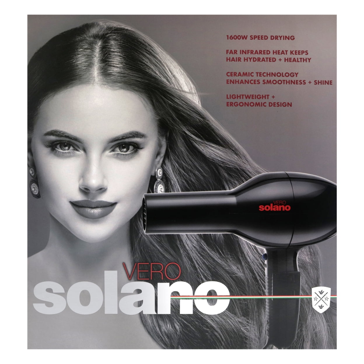 Solano Vero 1600 Watt Lightweight Speed Hair Dryer with Power Efficiency -  Walmart Business Supplies