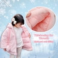thumbnail image 5 of Coerni Toddler Baby Girls Faux Coats Winter Fleece Jacket Warm Clothes Bunny Rabbit Ear Full Zip Hooded Outwear 1-6 Years, 5 of 7