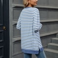 thumbnail image 6 of Nmnitkp Sweaters for Women High Quality Healthy Fabric Women's Fall Sweaters 2025 Long Sleeve Crew Neck Knitted Tops Casual Striped Oversized Pullover Sweater Tops, 6 of 8