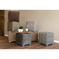 thumbnail image 4 of Leffler Home Emma Cube Onyx Tiny Leaves Upholstered Nailhead Ottoman, 4 of 4