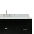 thumbnail image 3 of Ariel Hamlet 67 Inch Single Oval Sink Vanity With Carrara White Marble Countertop W/ 1.5 Edge In Black, 3 of 11