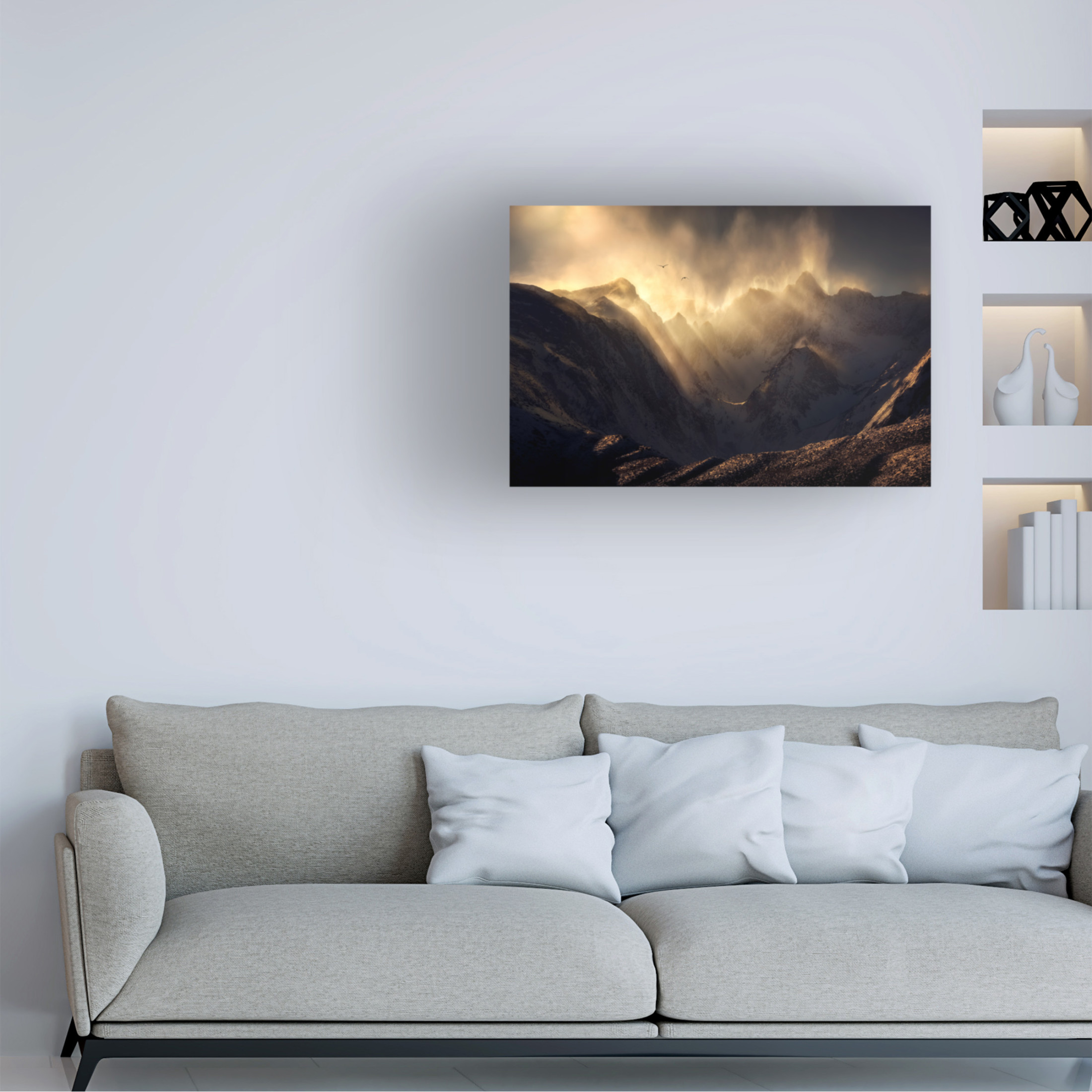 Canvas Wall Art - Ryan Dyar 'Polterzeitgeist' Wall Art for Living Room, Bedroom, or Office Décor by Trademark Fine Art - 19 x 12 Inches