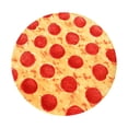 thumbnail image 2 of Pizza Blanket Double Sided Adult Size Red Pepperoni Realistic Food Cheese Fluffy Throw Blankets Flannel Funny Novelty Present 31.5 Inches Round Lightweight, 2 of 4