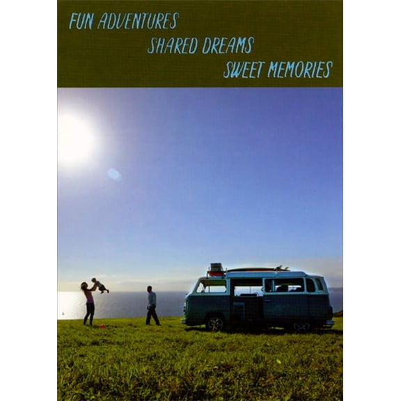 RSVP Family Outing with Vintage VW Bus Father's Day Card for Husband