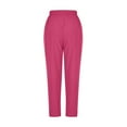 thumbnail image 4 of Simua Scrub Pants for Women Workwear Originals Pull-On Elastic Waist Women's Solid Straight Leg Nursing Suit Hot Pink,XL, 4 of 4