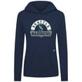 thumbnail image 2 of Women's Levelwear Navy Seattle Mariners Relay Banner Arch Long Sleeve T-Shirt Hoodie, 2 of 3