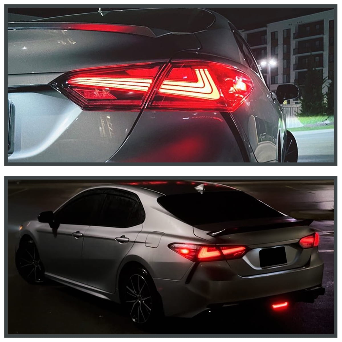 Spec-D Tuning Black Sequential Tail Lights w/ LED Turn Signal and Startup Animation Compatible with 2018-2022 Toyota Camry, Left + Right Pair Assembly