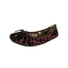 Me Too Womens Halle Leather Ballet Flat Shoe, Shiraz Velvet Leopard, US 7