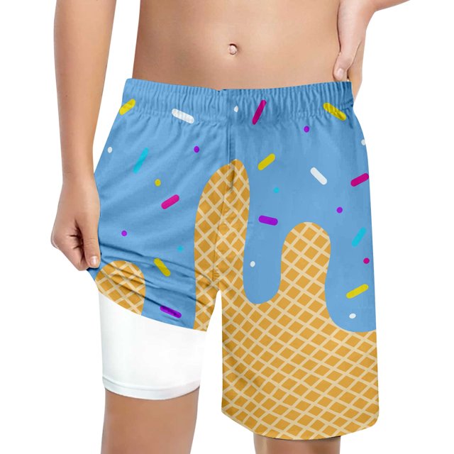 Liyamei Maillots de Bain pour Garçons, Shorts de Plage Confortables pour Piscine, Activités Extérieures d'Été, 5 à 16 Ans, Taille Ajustable, Taille 8 Ans