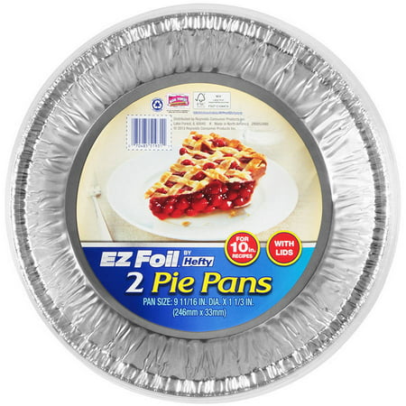 Hefty EZ Foil 10in Pie Pans with Lids, 2-Pack - Walmart.com