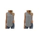 thumbnail image 1 of Qarigey Blusa sin mangas para mujer, camiseta sin mangas de Color sólido, chaleco de oficina para mujer, Top de verano con fecha, ropa para Gris L 2piezas, 1 of 6