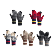 Yoyauz Winter Wool Lined Gloves, Men's And Women's Touch Screen Gloves, Knitted Elastic Warm And Cold Weather