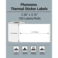thumbnail image 2 of Etiquetas Adhesivas Térmicas Phomemo 60x80mm para M221/M220/M250/M260, 2 of 6