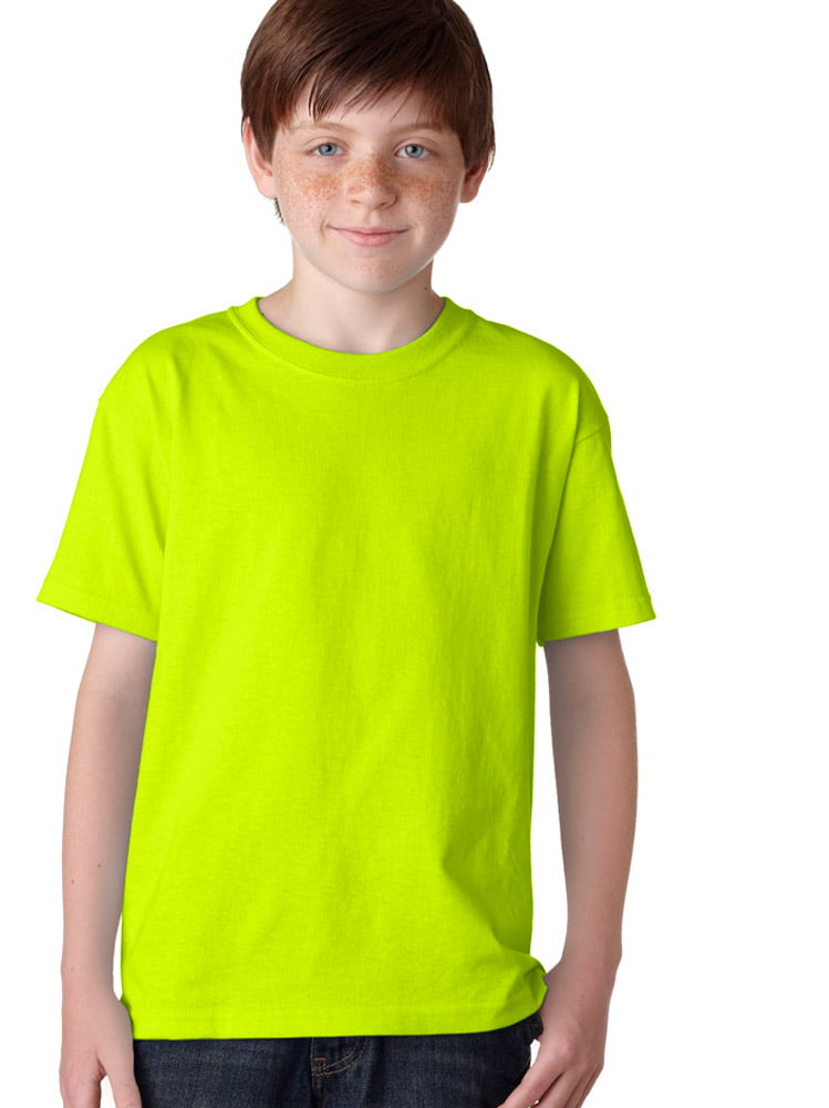 Gildan 5000B Youth Heavy Cotton T-Shirt -Safety Green -Medium - Walmart.com