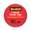 Scotch, MMM190RD, Colored Vinyl Plastic Tape, 1 / Roll, Red