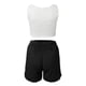 thumbnail image 3 of Pijama de piezas Gibobby para Mujer chaleco pantalones cortos chaqueta felpa negro XL, 3 of 5