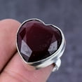 thumbnail image 2 of Ruby(Simulated) Gemstone Handmade 925 Sterling Silver Jewelry Ring Size 7, 2 of 2