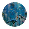 thumbnail image 4 of Orinice Dolphins Round Table Cover Stain Resistant Washable Indoor Outdoor Tablecloth Kitchen Dining Wedding Parties Picnic Camping 100% Polyester Fiber 46-50, 4 of 8