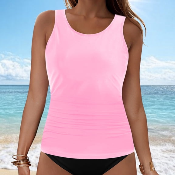 Women's Swimwear Tankini Set Bikini Top With Swim Shorts Beach Pool Outfit Underwire Swimsuit Top plus 3 Piece Swimsuits for Women Sexy Lime Womens Swimming Suits Underwire plus Size Swimsuit for