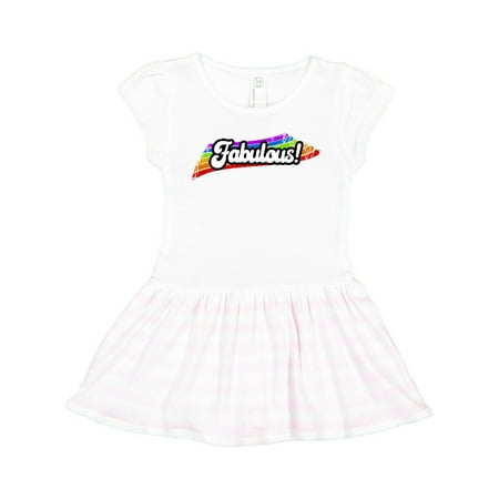 

Inktastic Fabulous! on Retro Stripe Gift Toddler Girl Dress