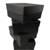 4 Boxes - Groomsman Proposal Boxes - Black Embossed 9" x 9" x 4.5" Sturdy 2 Piece Assembled Rigid Boxes - Bridal Party, Birthday Gifts, Corporate Gift Box, Centerpiece Box - Made in USA