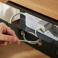 thumbnail image 4 of AOOOWER Under Desk Cable Management Tray No Drill Wire Management, Table Cords Organizers, 4 of 14