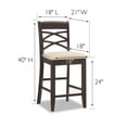thumbnail image 3 of Double Crossback Stool in Wenge and Beige, Set of 2, 3 of 12