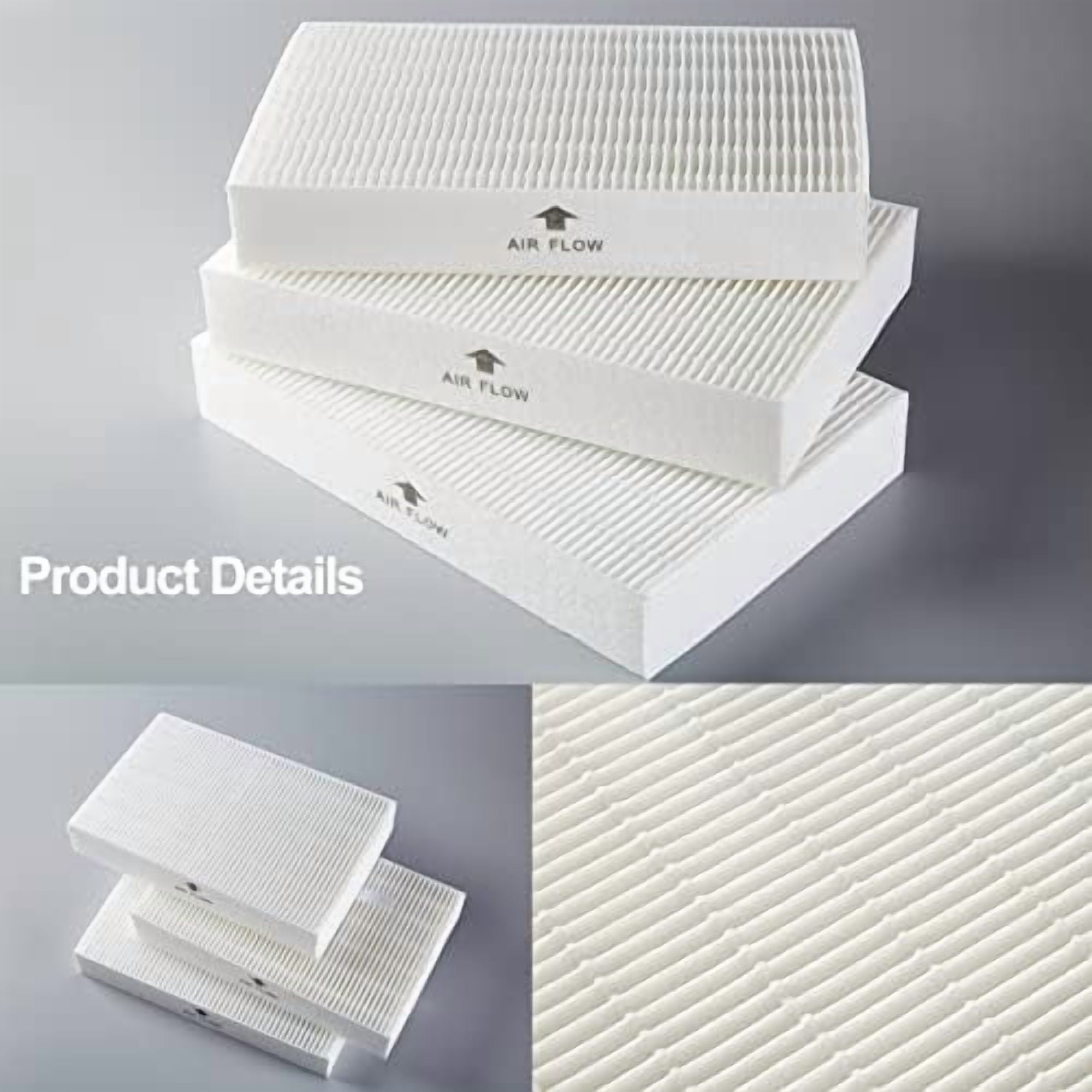 HPA300 HEPA Filter Replacement for Honeywell HPA300 Series Air Purifiers HPA300, HPA300VP, HPA304, HPA3300, Replace HRF-R3 (3 Ture HEPA R Replacement Filter + 4 Activated Carbon Pre-Filter)
