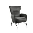 thumbnail image 3 of Artum Hill River Saddlebag Black 27" Accent Chair with Metal Base, 3 of 6